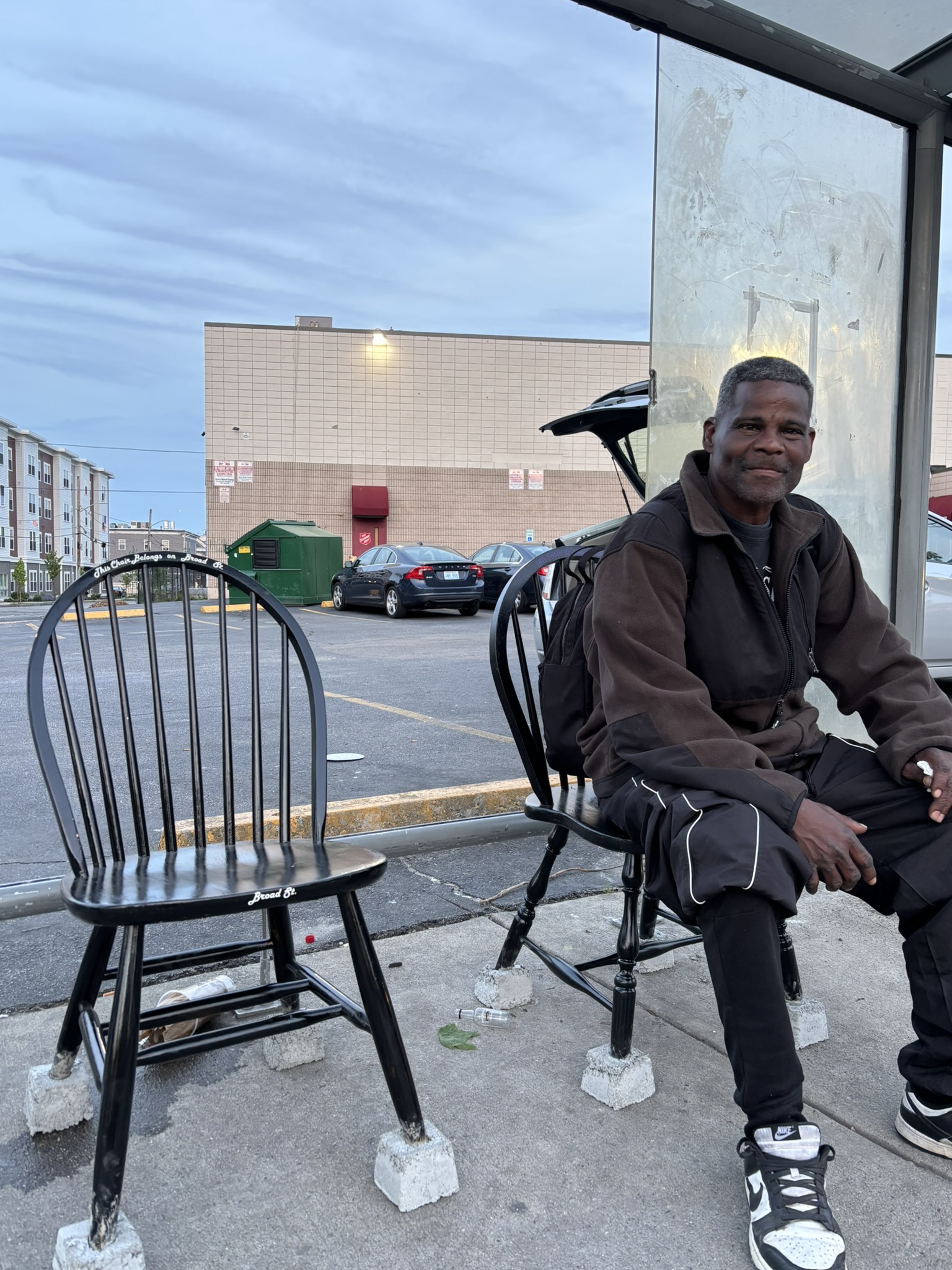 Broad St. Chairs being tested by Leo, a Neighbor